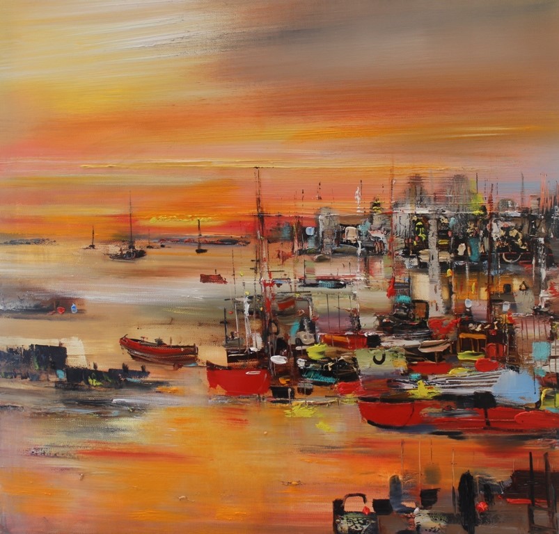 'The Old Town Harbour' by artist Rosanne Barr